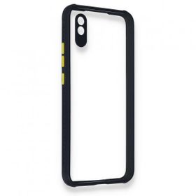 BSSM Miami Şeffaf Silikon - Lacivert Xiaomi Redmi 9A Kılıf