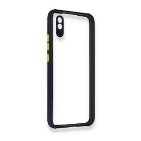BSSM Miami Şeffaf Silikon - Lacivert Xiaomi Redmi 9A Kılıf