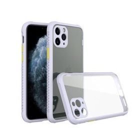 BSSM Miami Şeffaf Silikon - Lila iPhone 11 Pro Kılıf