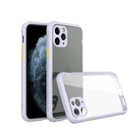 BSSM Miami Şeffaf Silikon - Lila iPhone 11 Pro Max Kılıf
