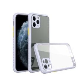 BSSM Miami Şeffaf Silikon - Lila iPhone 11 Pro Max Kılıf