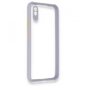 BSSM Miami Şeffaf Silikon - Lila Xiaomi Redmi 9A Kılıf