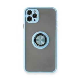 BSSM Montreal Yüzüklü Silikon Kapak - Buz Mavi iPhone 11 Pro Max Kılıf