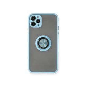 BSSM Montreal Yüzüklü Silikon Kapak - Buz Mavi iPhone 11 Pro Max Kılıf