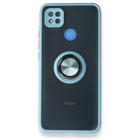BSSM Montreal Yüzüklü Silikon Kapak - Buz Mavi Xiaomi Redmi 9C Kılıf