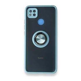 BSSM Montreal Yüzüklü Silikon Kapak - Buz Mavi Xiaomi Redmi 9C Kılıf