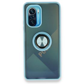 BSSM Montreal Yüzüklü Silikon Kapak - Buz Mavi Xiaomi Redmi K40 Kılıf