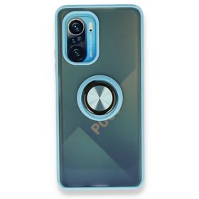BSSM Montreal Yüzüklü Silikon Kapak - Buz Mavi Xiaomi Redmi K40 Kılıf