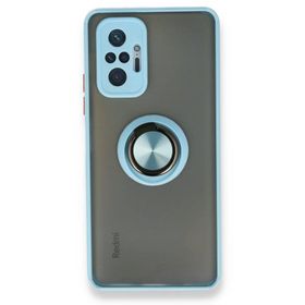 BSSM Montreal Yüzüklü Silikon Kapak - Buz Mavi Xiaomi Redmi Note 10 Pro Kılıf