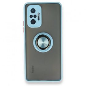 BSSM Montreal Yüzüklü Silikon Kapak - Buz Mavi Xiaomi Redmi Note 10 Pro Kılıf