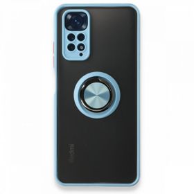 BSSM Montreal Yüzüklü Silikon Kapak - Buz Mavi Xiaomi Redmi Note 11 Kılıf