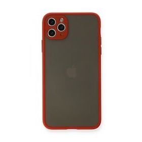 BSSM Montreal Yüzüklü Silikon Kapak - Kırmızı iPhone 11 Pro Kılıf