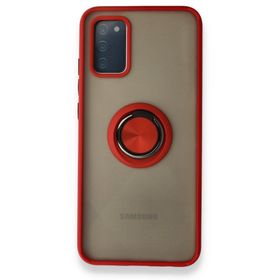 BSSM Montreal Yüzüklü Silikon Kapak - Kırmızı Samsung Galaxy A02S Kılıf
