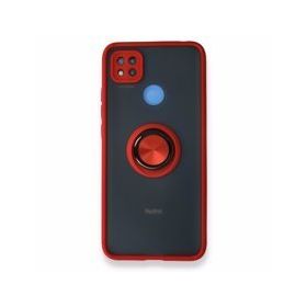 BSSM Montreal Yüzüklü Silikon Kapak - Kırmızı Xiaomi Redmi 9C Kılıf