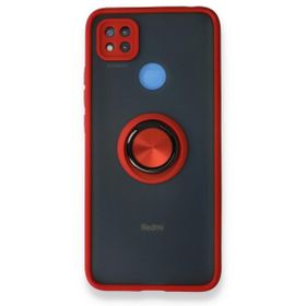 BSSM Montreal Yüzüklü Silikon Kapak - Kırmızı Xiaomi Redmi 9C Kılıf