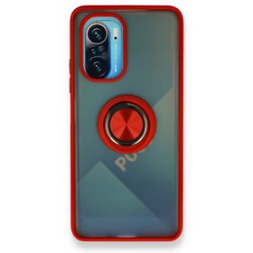 BSSM Montreal Yüzüklü Silikon Kapak - Kırmızı Xiaomi Redmi K40 Kılıf