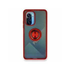 BSSM Montreal Yüzüklü Silikon Kapak - Kırmızı Xiaomi Redmi K40 Kılıf