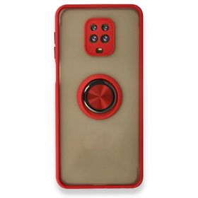 BSSM Montreal Yüzüklü Silikon Kapak - Kırmızı Xiaomi Redmi Note 9 Pro Kılıf