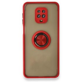 BSSM Montreal Yüzüklü Silikon Kapak - Kırmızı Xiaomi Redmi Note 9 Pro Kılıf