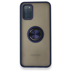 BSSM Montreal Yüzüklü Silikon Kapak - Lacivert Samsung Galaxy A02S Kılıf