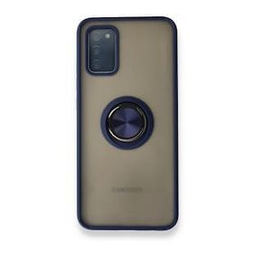 BSSM Montreal Yüzüklü Silikon Kapak - Lacivert Samsung Galaxy A02S Kılıf