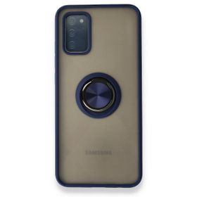 BSSM Montreal Yüzüklü Silikon Kapak - Lacivert Samsung Galaxy A02S Kılıf