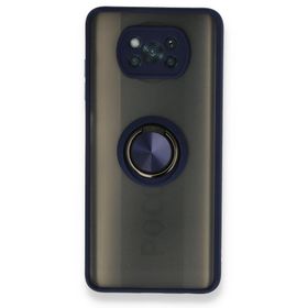 BSSM Montreal Yüzüklü Silikon Kapak - Lacivert Xiaomi Pocophone X3 Kılıf