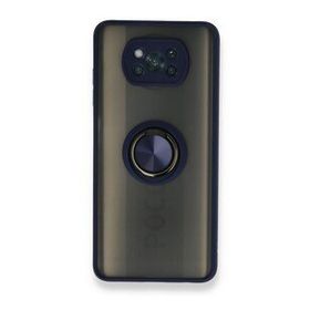 BSSM Montreal Yüzüklü Silikon Kapak - Lacivert Xiaomi Pocophone X3 Kılıf