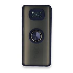 BSSM Montreal Yüzüklü Silikon Kapak - Lacivert Xiaomi Pocophone X3 Kılıf