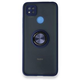 BSSM Montreal Yüzüklü Silikon Kapak - Lacivert Xiaomi Redmi 9C Kılıf