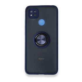BSSM Montreal Yüzüklü Silikon Kapak - Lacivert Xiaomi Redmi 9C Kılıf