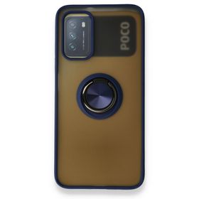 BSSM Montreal Yüzüklü Silikon Kapak - Lacivert Xiaomi Redmi 9T Kılıf