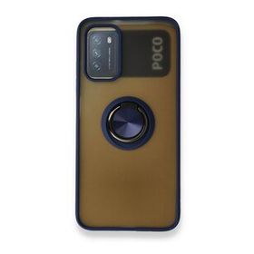BSSM Montreal Yüzüklü Silikon Kapak - Lacivert Xiaomi Redmi 9T Kılıf