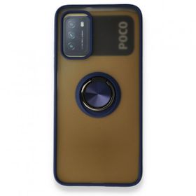 BSSM Montreal Yüzüklü Silikon Kapak - Lacivert Xiaomi Redmi 9T Kılıf