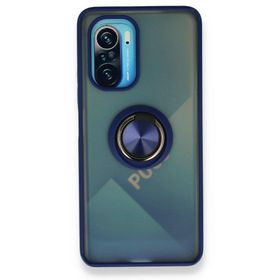 BSSM Montreal Yüzüklü Silikon Kapak - Lacivert Xiaomi Redmi K40 Kılıf