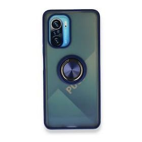 BSSM Montreal Yüzüklü Silikon Kapak - Lacivert Xiaomi Redmi K40 Kılıf