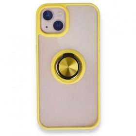 BSSM Montreal Yüzüklü Silikon Kapak - Sarı iPhone 13 Pro Kılıf