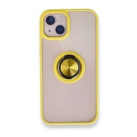 BSSM Montreal Yüzüklü Silikon Kapak - Sarı iPhone 13 Pro Kılıf