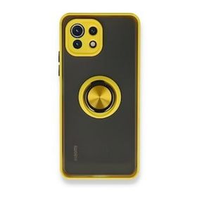 BSSM Montreal Yüzüklü Silikon Kapak - Sarı Xiaomi Mİ 11 Lite Kılıf