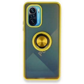 BSSM Montreal Yüzüklü Silikon Kapak - Sarı Xiaomi Redmi K40 Kılıf