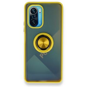 BSSM Montreal Yüzüklü Silikon Kapak - Sarı Xiaomi Redmi K40 Kılıf