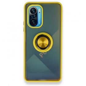 BSSM Montreal Yüzüklü Silikon Kapak - Sarı Xiaomi Redmi K40 Kılıf