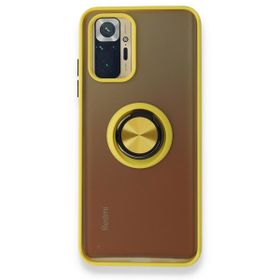 BSSM Montreal Yüzüklü Silikon Kapak - Sarı Xiaomi Redmi Note 10 Kılıf