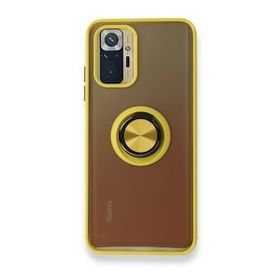 BSSM Montreal Yüzüklü Silikon Kapak - Sarı Xiaomi Redmi Note 10 Kılıf