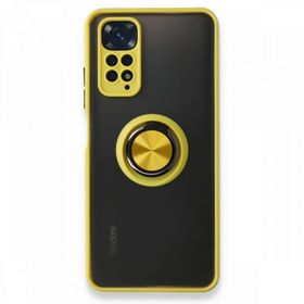 BSSM Montreal Yüzüklü Silikon Kapak - Sarı Xiaomi Redmi Note 11 Kılıf