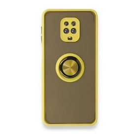 BSSM Montreal Yüzüklü Silikon Kapak - Sarı Xiaomi Redmi Note 9 Pro Kılıf
