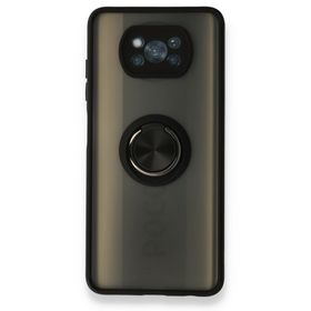 BSSM Montreal Yüzüklü Silikon Kapak - Siyah Xiaomi Pocophone X3 Kılıf
