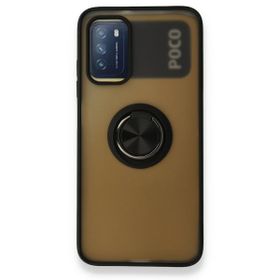 BSSM Montreal Yüzüklü Silikon Kapak - Siyah Xiaomi Redmi 9T Kılıf
