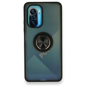 BSSM Montreal Yüzüklü Silikon Kapak - Siyah Xiaomi Redmi K40 Kılıf