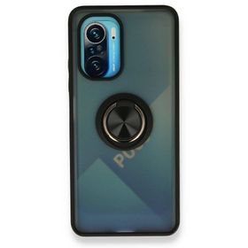 BSSM Montreal Yüzüklü Silikon Kapak - Siyah Xiaomi Redmi K40 Kılıf